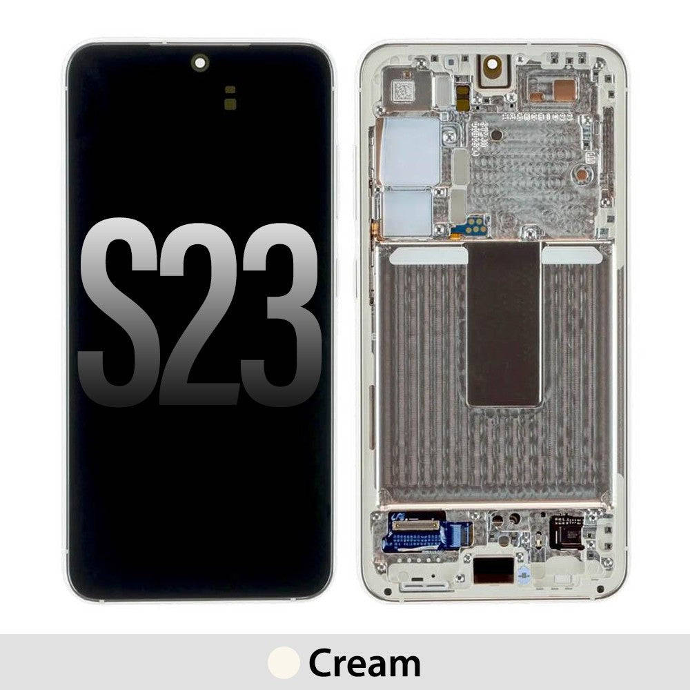 Yellow-Samsung Galaxy S23 5G S911B OLED Screen Replacement-Cream Yellow-Samsung Galaxy S23 5G S911B OLED Screen Replacement-Cream